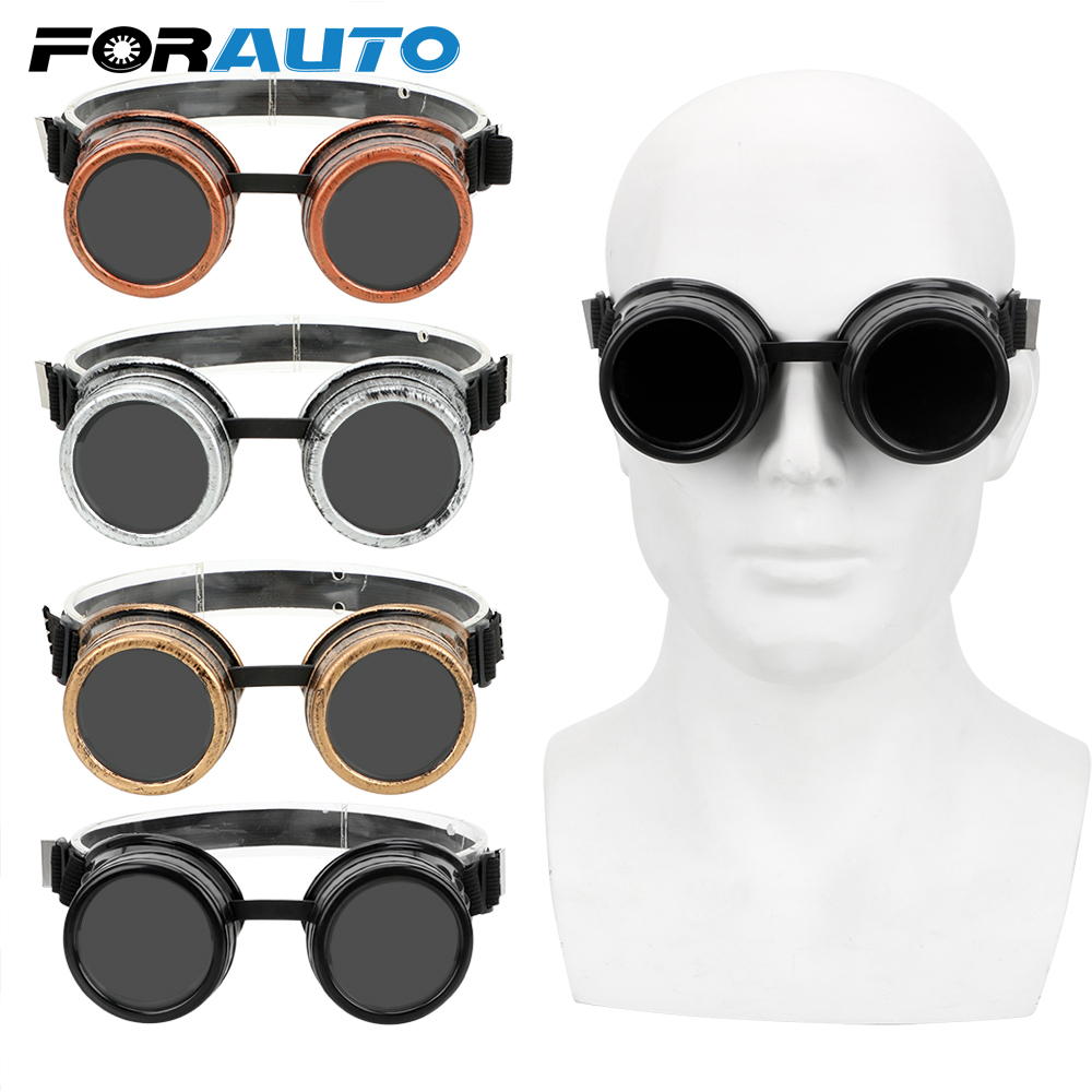 TOFBS Lunettes De Moto Lunettes De Casque En Cuir PU Réglables Lunettes De Soleil De Motocross Protection UV Anti Buée Anti Poussière Anti Vent Accessoire