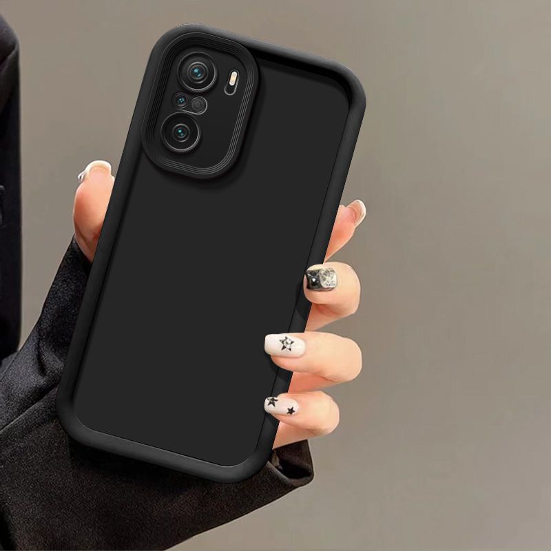 Para Xiaomi Poco F3 funda POCO F3 funda de teléfono M2012K11AG transparente a prueba de golpes silicona Protector de cámara lente película poco f3 cubierta: Azul cielo