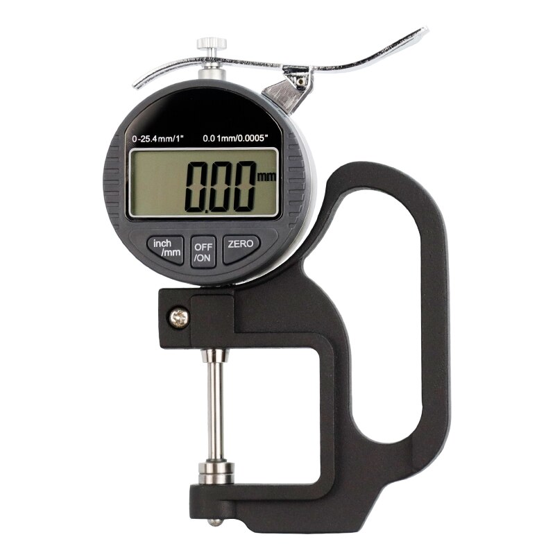Micrometer Thickness Meter 0-12.7 0-25.4 Precision0.01/0.001 For Paper Thickness Gauge Meter Digital Micrometer Thickness Tester: 0-25.4mm 0.01