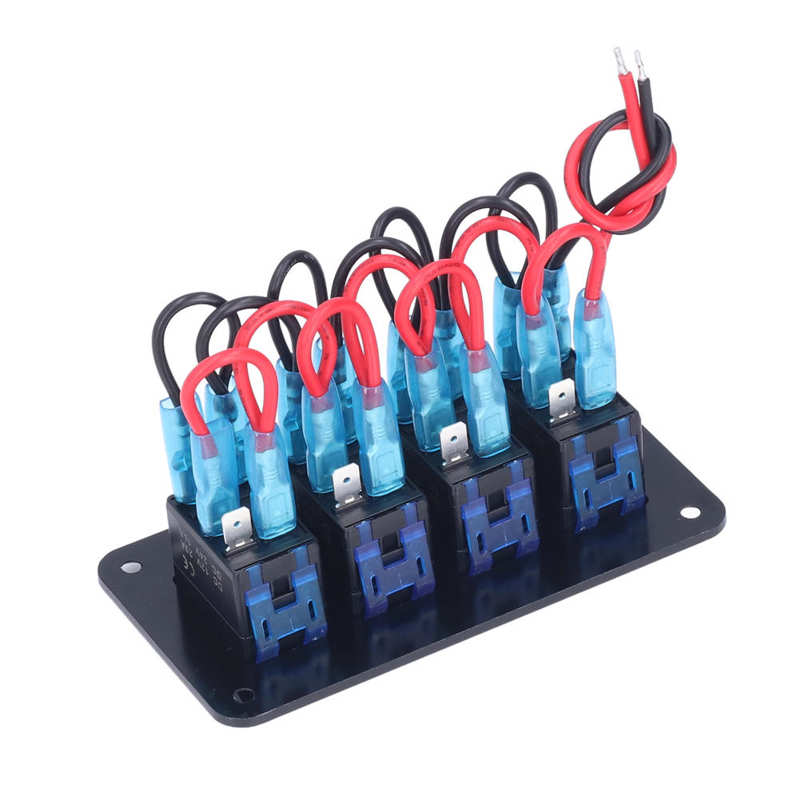 4 Gang Rocker Switch Panel Toggle Switch DC12‑24V for Boats for Yachts