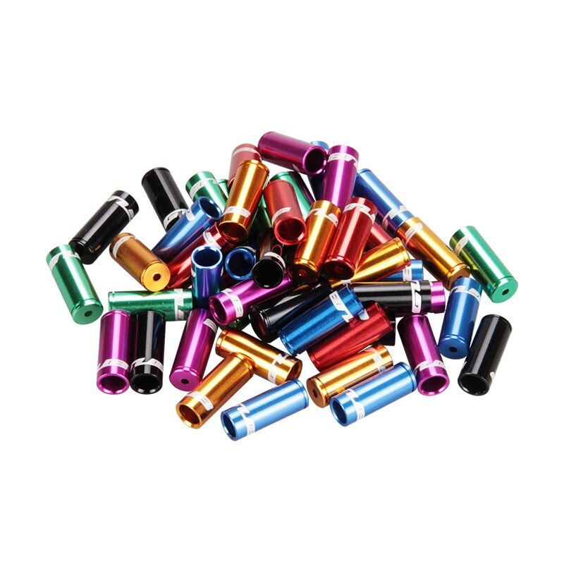 Brake Cable End Caps Lichtmetalen 5 Mm Racefiets Remkabel Cap Mtb Fiets Remkabel Behuizing Ends Caps Gevoerd adereindhulzen 6 Kleuren 100Pcs: Mix color