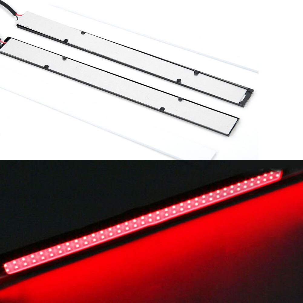 Sæt bil led lys strip rød udskiftning lysende 2 stk 12v drl kørsel