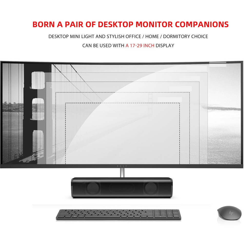 Bluetooth TV Sound Bar Wired and Wireless Bluetooth Home Surround SoundBar for PC Theater TV Speaker