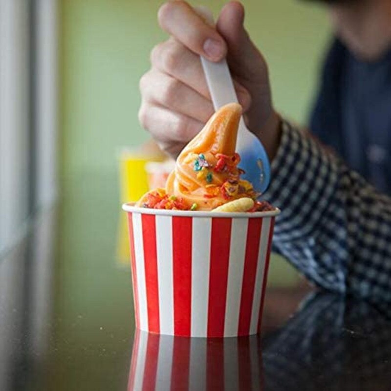 10/20/30Pcs Color Changing Plastic Ice Cream Spoons Changes Color When Cold Durable Reusable Colorful Plastic Dessert Spoons