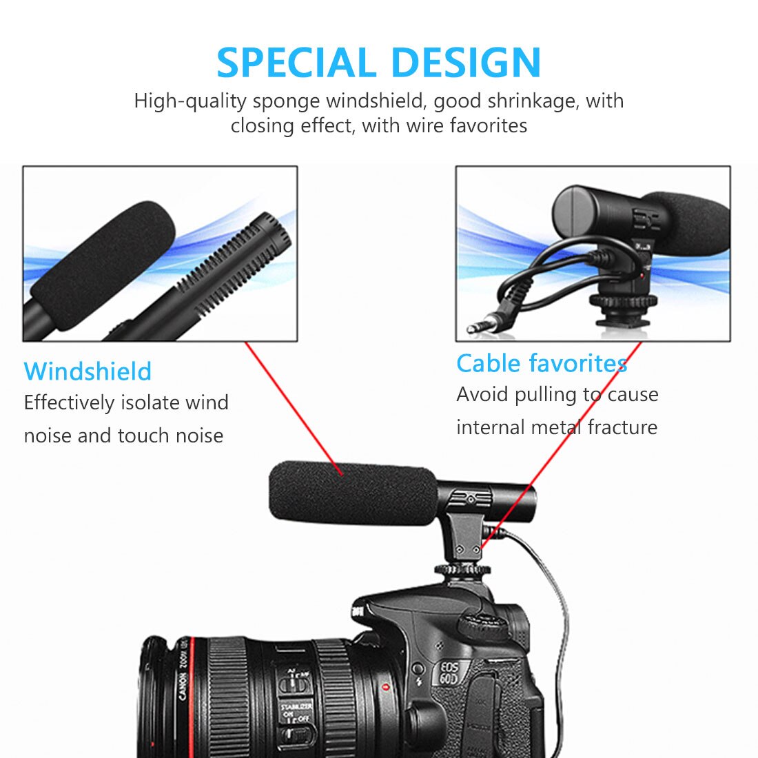 Draagbare Condensator Microfoon 3.5Mm Mini Telefoon Video Camera Interview Microfoon Met Mof Voor Iphone Samsung Mic