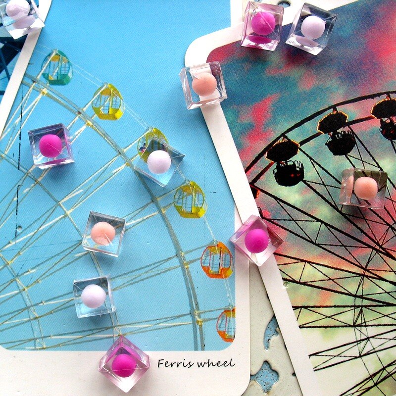 80PCS/Box Push Pins Transparent Thumbtack Plastic For Photo Wall Soft Board Wood Cork Board Map Pins