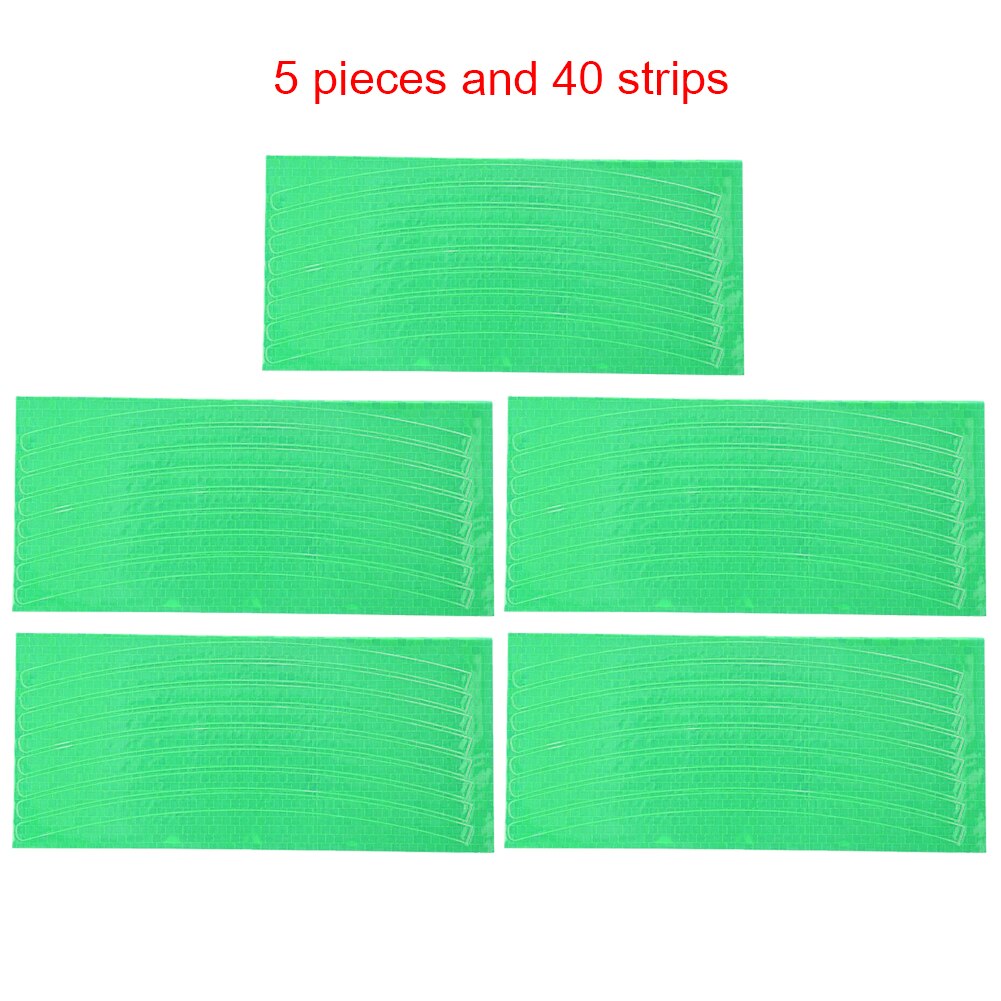 Road Bike Warning Spoke Safety Reflector light MTB Bicycle Wheel Rim Reflective Clip reflector light Cycling Accessories: 5pcs Green