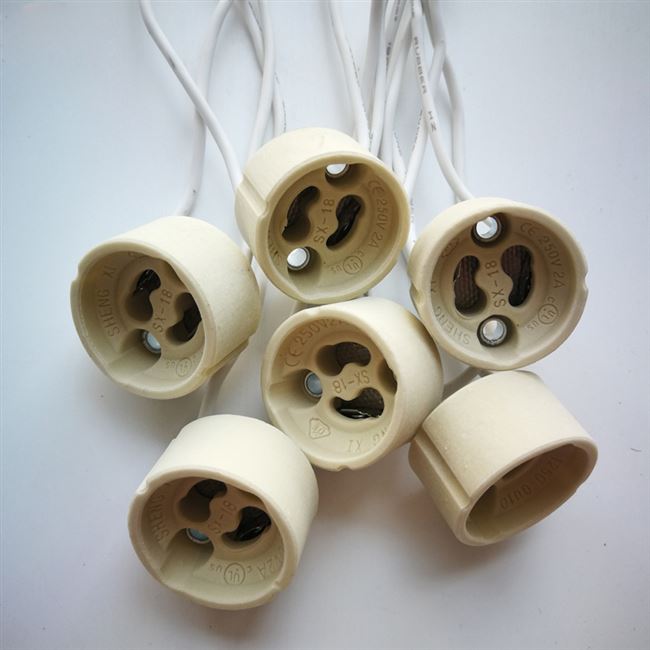 Keramische GU10 Lamphouder Sokkel Adapter Wire Connector Keramische Fitting Voor Led Lamp Licht 15 Cm Kabel Connector Gu 10 Base