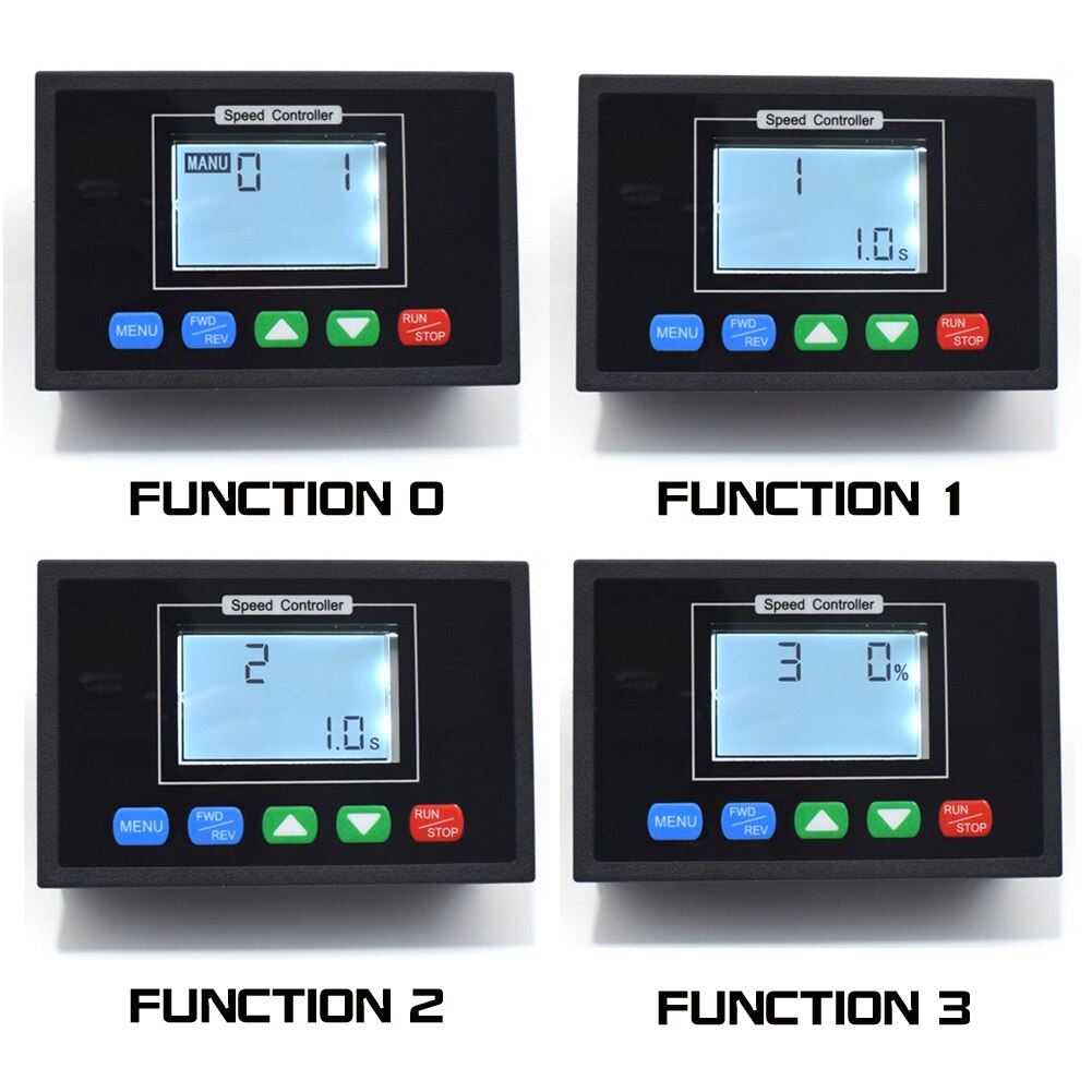 DC Motor Speed Controller LCD Smart Digital Display 0~100% adjustable 60A PWM Timing Reversible Remote control12-48V Black