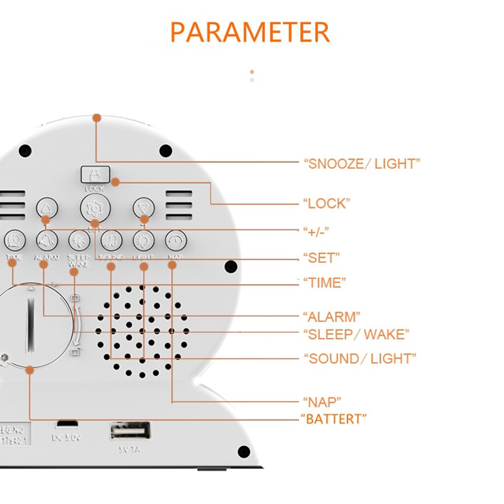 Bedside Alarm Clock Bedside Wake Up Digital Clock for Boys Girls