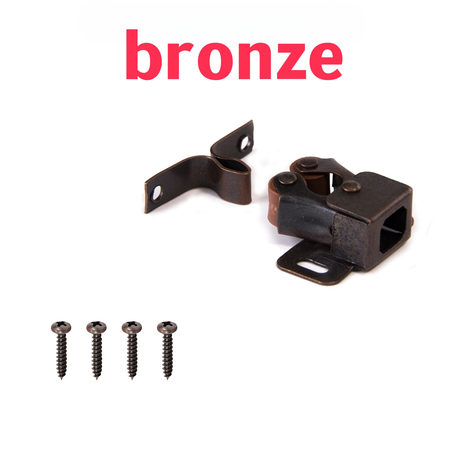 Antike Türstopper für Möbel, kupferfarben, für Schrank, Schrank, Türrollen, Doppelverschlüsse mit Schließfächern und gratis Schrauben: XS / gräulich Braun