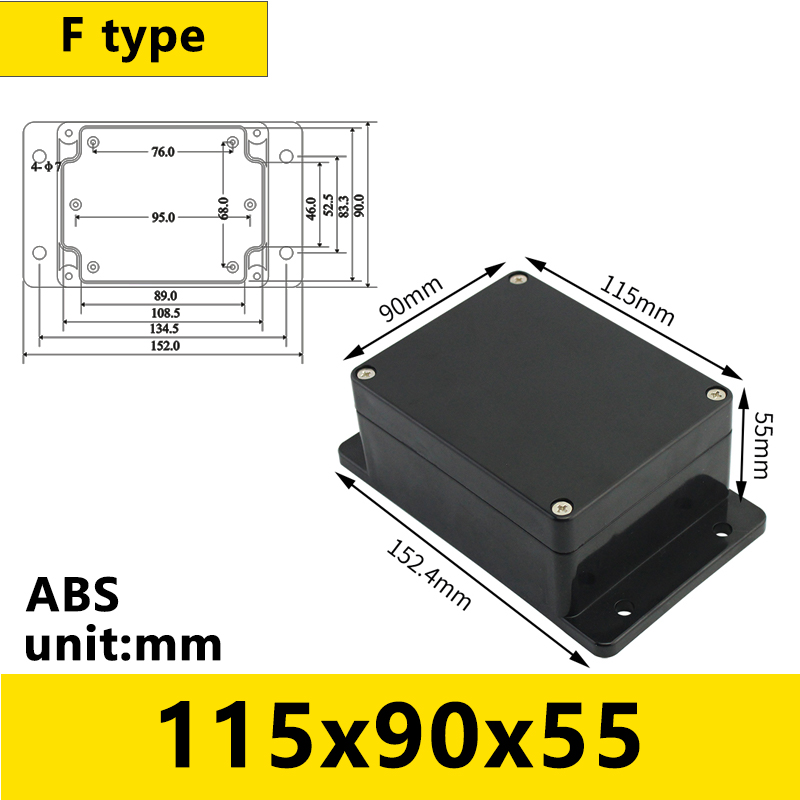 Black Outdoor Waterproof Enclosure Plastic Box Electronic Project Instrument Case Electrical Project Box Junction Box Housing: SKY BLUE