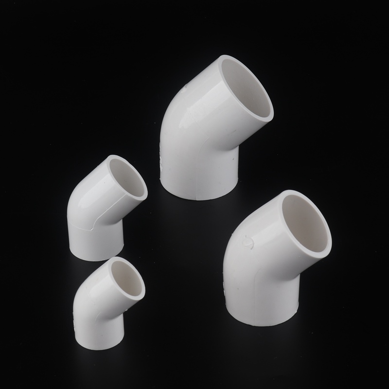 2pcs PVC 20mm 25mm 32mm 40mm 45 Degree Connector for Garden Irrigation Aquarium Adapter Water Tank Water Pipe Elbow Joints
