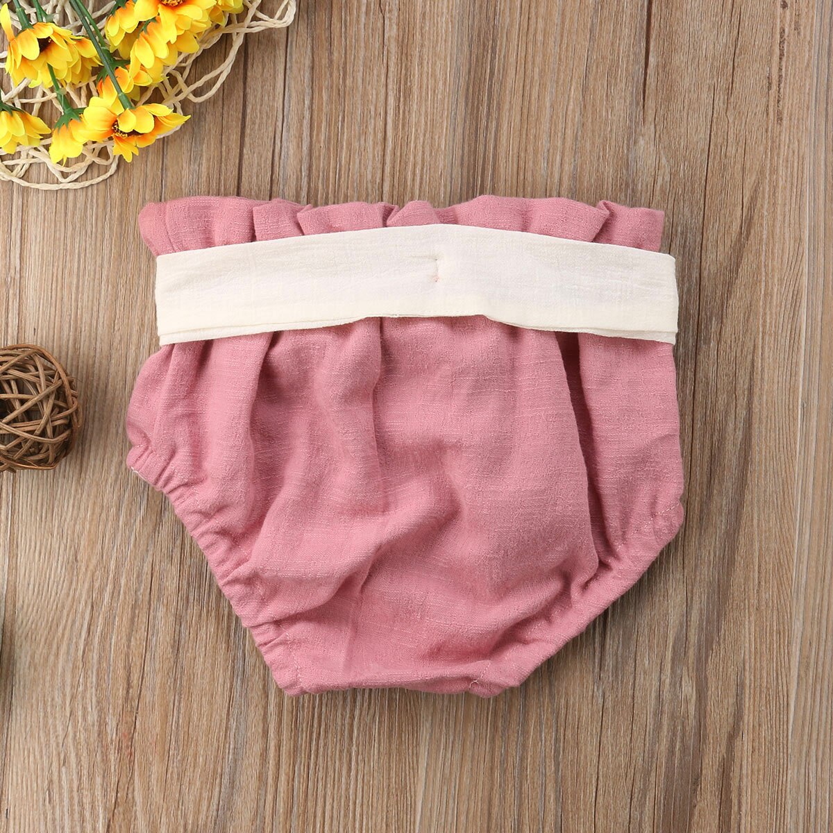 Pantalones cortos bombachos de algodón para bebés, niños y niñas, con lazo