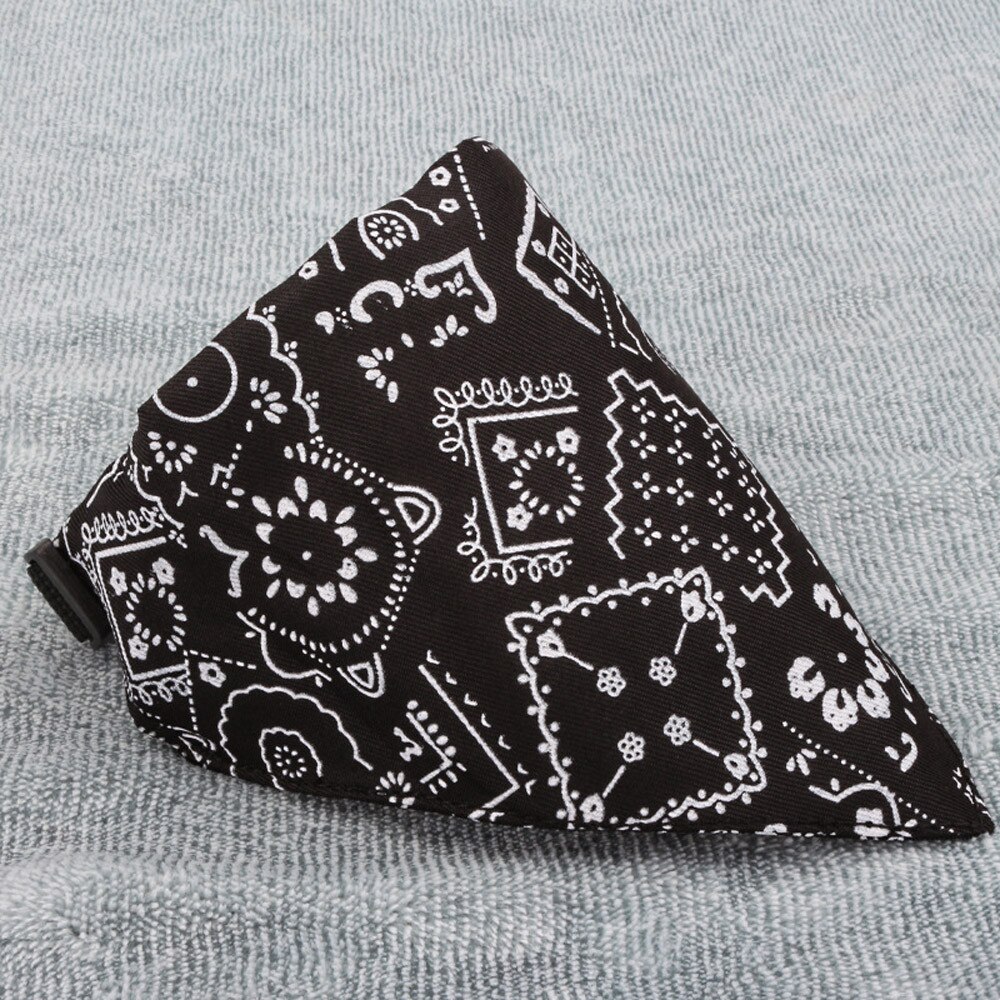 Petits colliers pour animaux de compagnie, accessoires réglables, 1 pièce, Bandana pour chien, chiot, chat, foulard, goutte de beauté 40,: Black / L