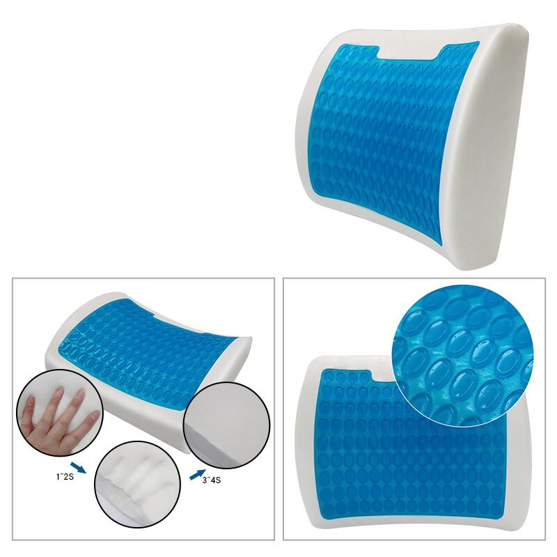 Bureau taille dos mémoire mousse Gel dossier taille oreiller voiture été siège taille dossier coussin voyage oreiller corps oreiller
