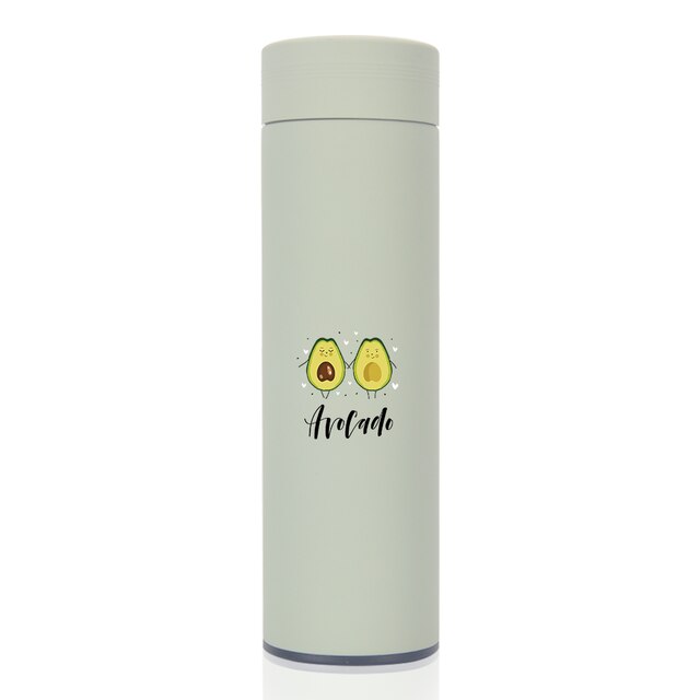 450 ml Karikatur Avocado Thermos Wasser Flasche Klassische Edelstahl Becher thermo Tee Tasse Bunte Cafe Tassen Tee Glaskolben: BAUV4501205768