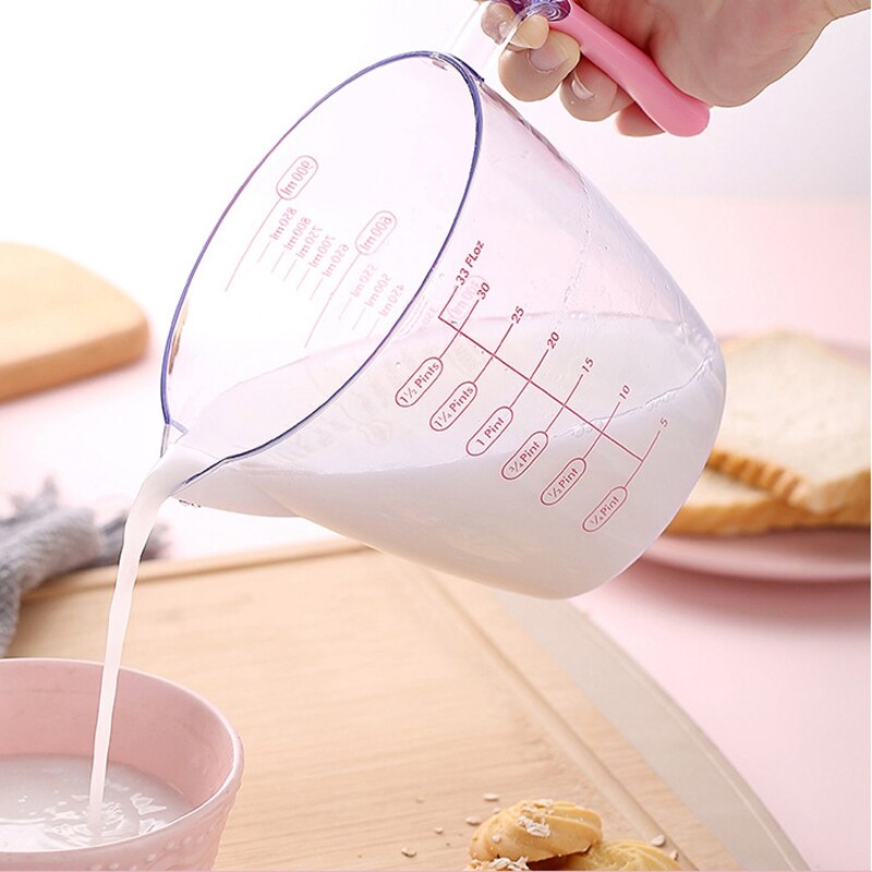 3 Cup Handle Water Milk Egg Scale Measuring Cup Mug Measurement Tool - Transparent Cup