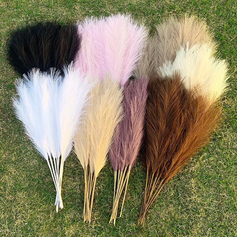 5pcs 70cm Artificial Plant Pampas Grass Polyester Silk Flowers Grass for Home Decor Wedding Decoration Table Centerpieces Plants