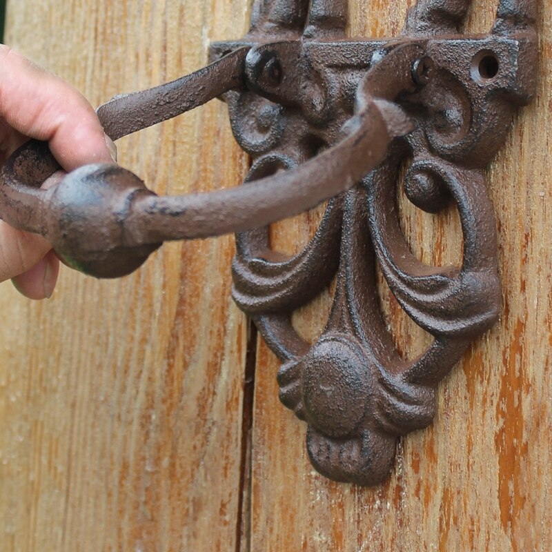 Retro renar gjutjärn dörr knackar handtag bondgård accenter tungmetall rendjur figurer antik rustik hand dra