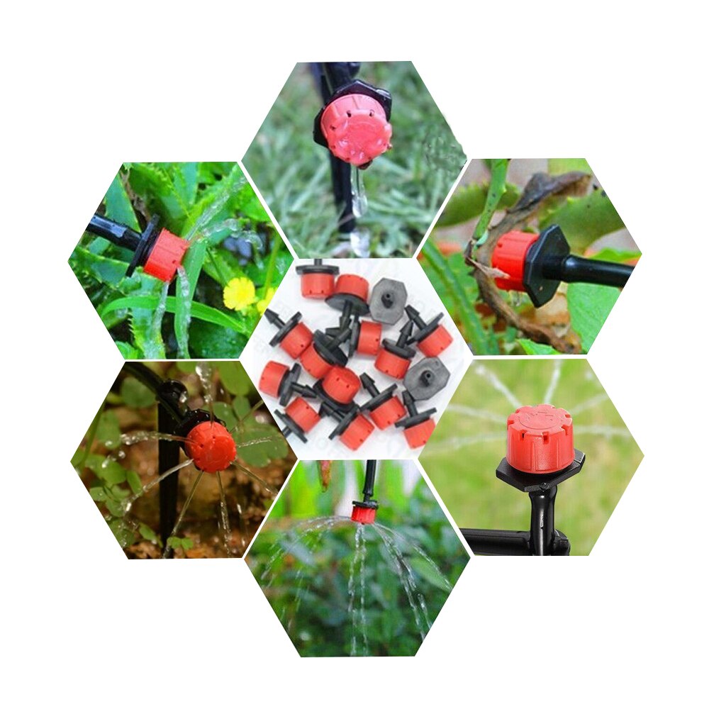 60m Self Auto Drip Irrigation Garden Watering System With 4/7 Sprinkler Hose And Irrigation Dripper,Plant Humidifier Misting Kit