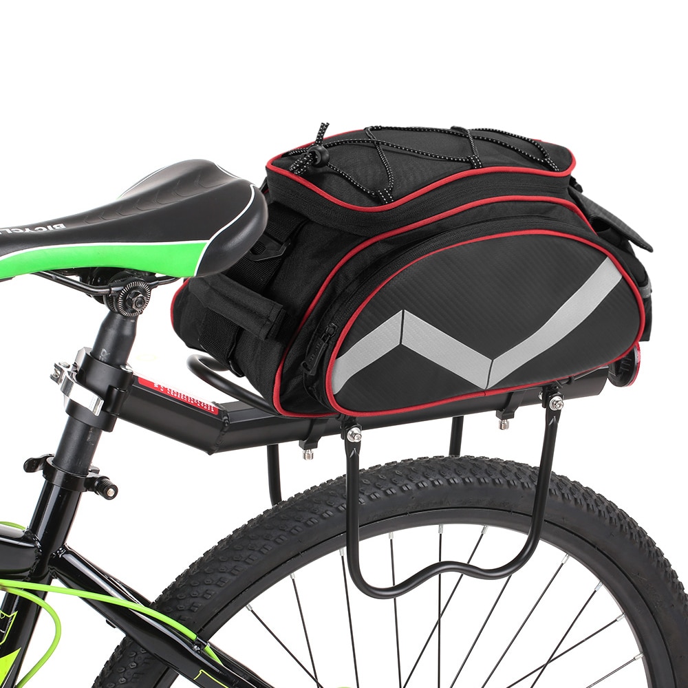 Fietstas multifunctioneel 13l fiets achterzitje fietsmand bagagedrager kofferbaktas schoudertas mtb zadeltas
