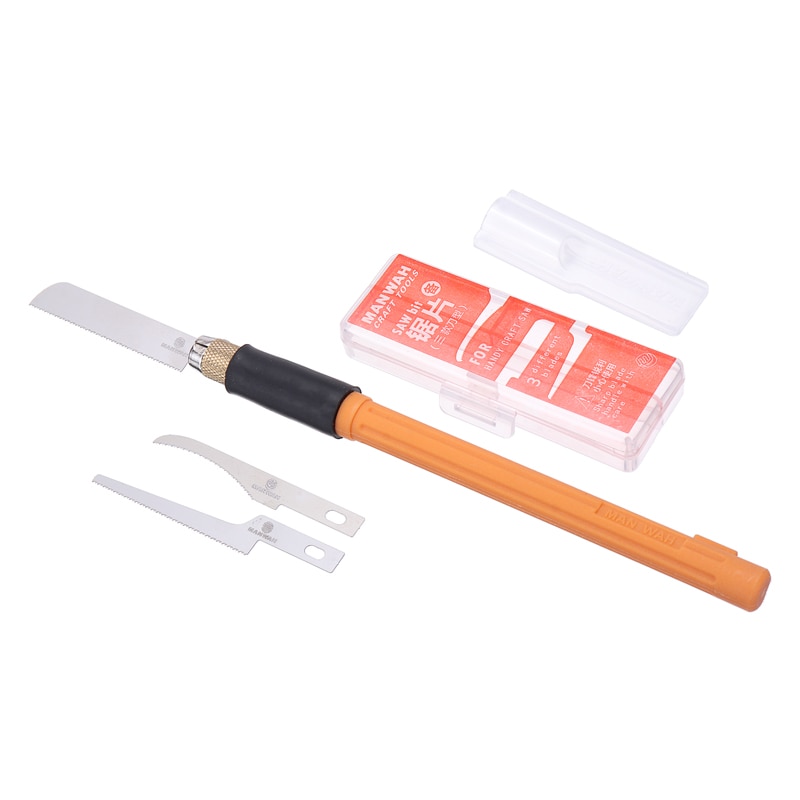 Mini Razor Saw Set Plastic Handle Metal Blades Model Razor Saw DIY Handy Multifunction Craft Blade Model Tools For Woodworking