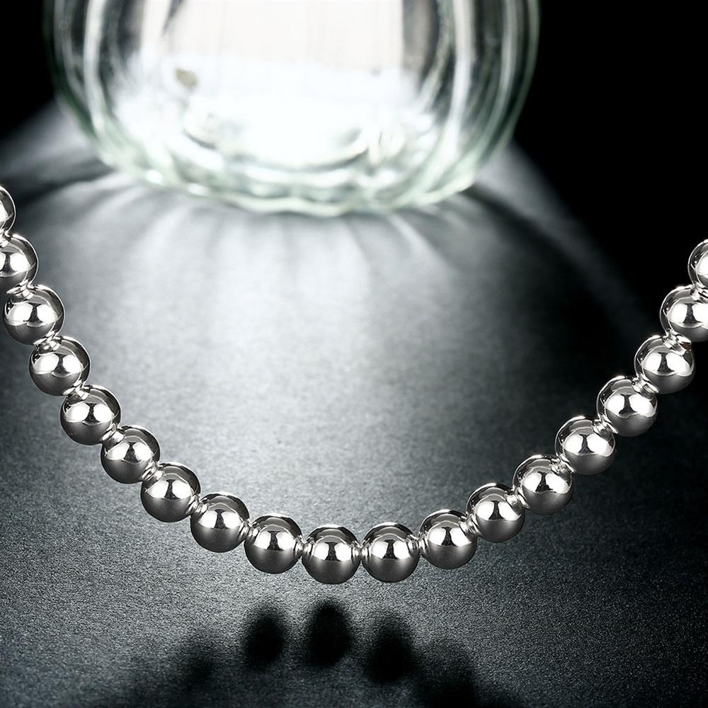 Fijne 8Mm Gebed Kralen 925 Stempel Zilver Kleur Armbanden Ketting Sieraden Set Voor Vrouwen Mode Meisje Student Party Bruiloft