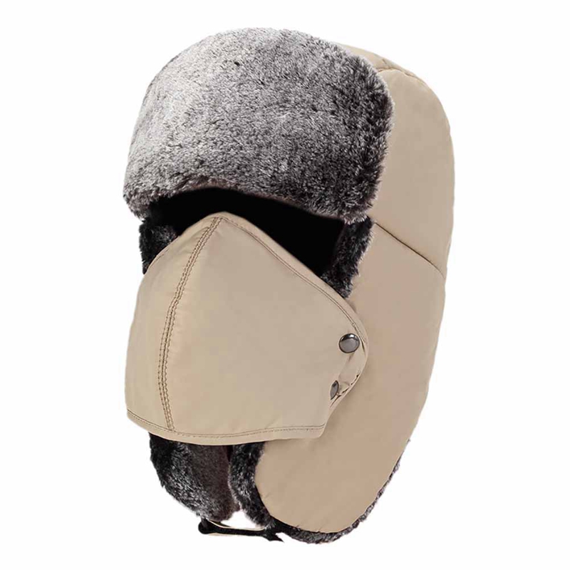 Men Winter Aviator Bomber Hat Trooper Ear Flap Snow Ski Elmer Fudd Mask Hood Cap