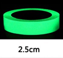 Pegatina autoadhesiva luminosa que brilla en la oscuridad, señal de salida para paredes, seguridad para escenario, visión nocturna, cinta decorativa para el hogar: 25mmx3m