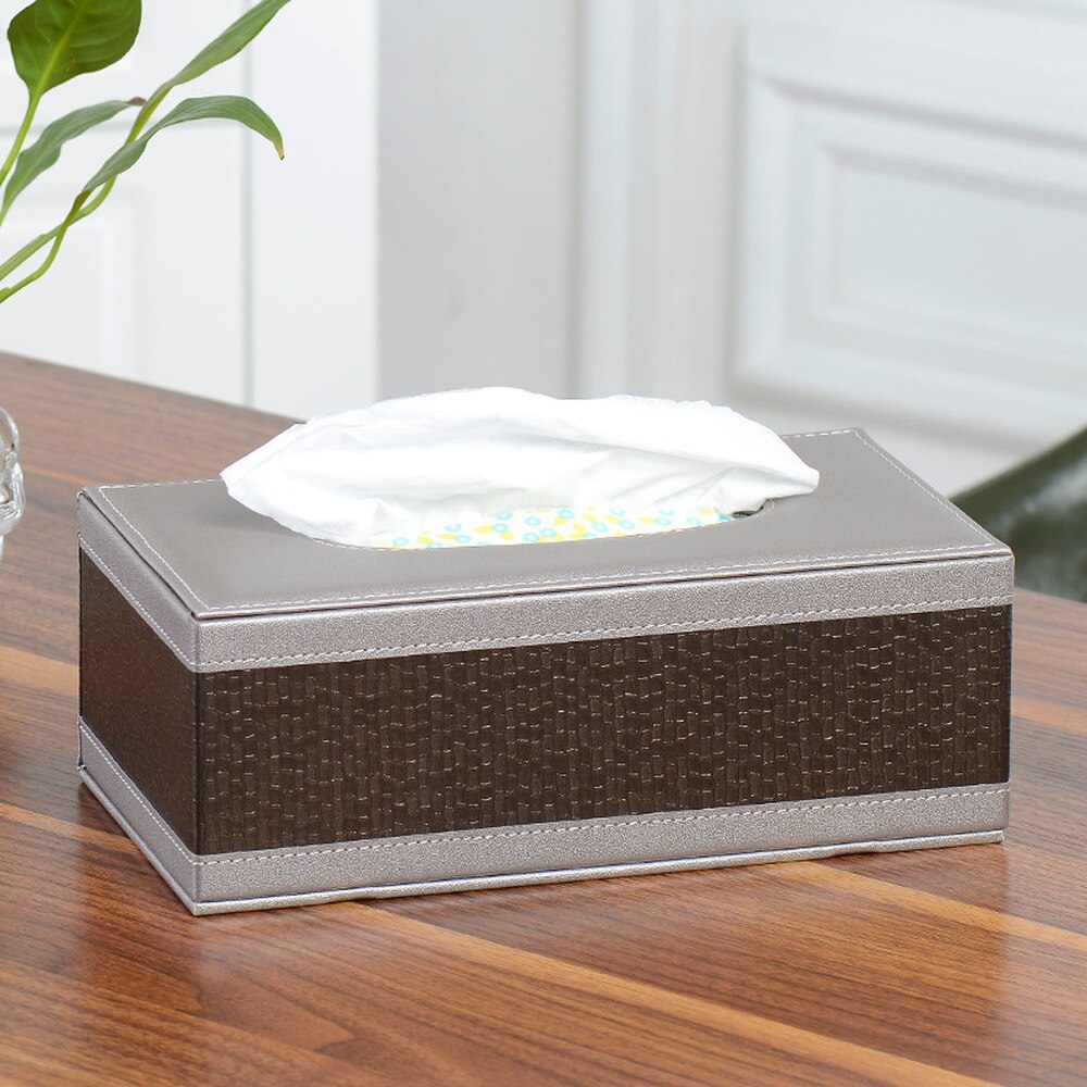 Leather Tissue Box Rectangle Square Pen Remote Storage organizer Paper Napkin Towel holder dispenser cover cases wx11081509