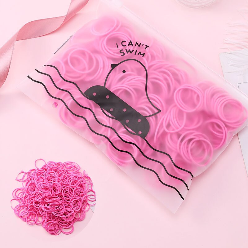 100 sztuk/worek dziewczyny akcesoria do włosów opaski gumowe elastyczne gumki do włosów Gum dla kucyk Holder Scrunchie pałąk akcesoria do włosów: 7