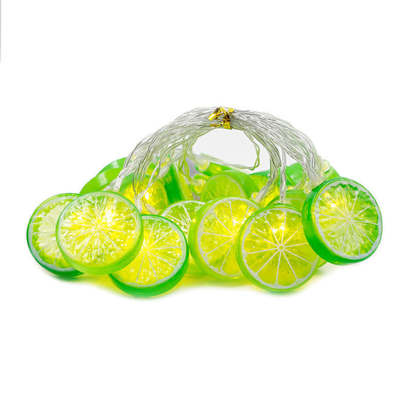 2023 Año USB Frutas Limón Luces de cadena LED Atmósfera interior Decoración navideña Luces de batería Impermeable 092