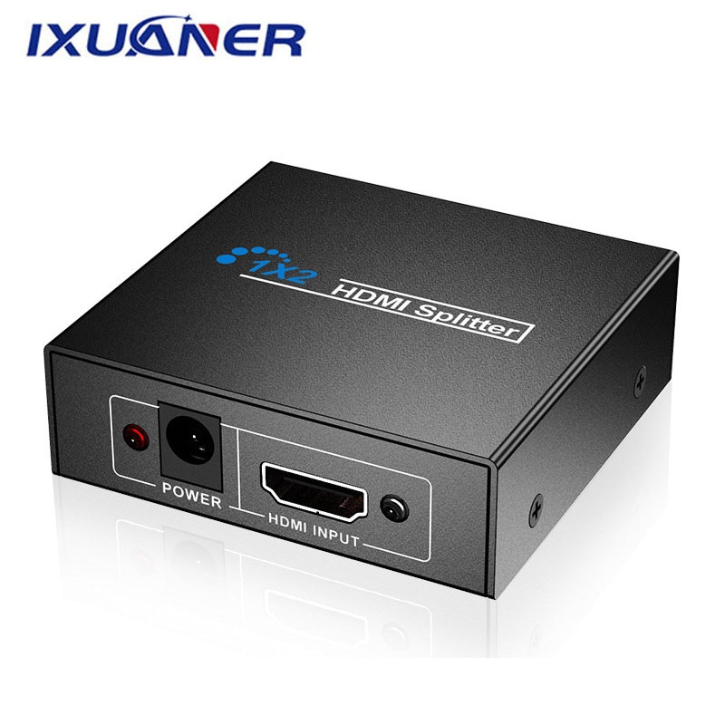 Bærbar 1 in 2 ud hdmi splitter hdcp 1080p 3d dobbelt skærm delt forstærker adapter hub boks til  ps3 hdtv dvd xbox pc notebook