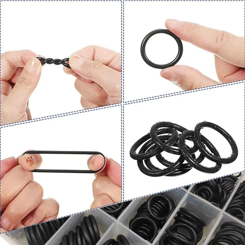 Gummi o-ringssats packningar tätning nitrilgummiband högtrycks o-ringar reparationssats tätning gummiband svarta o-ringar