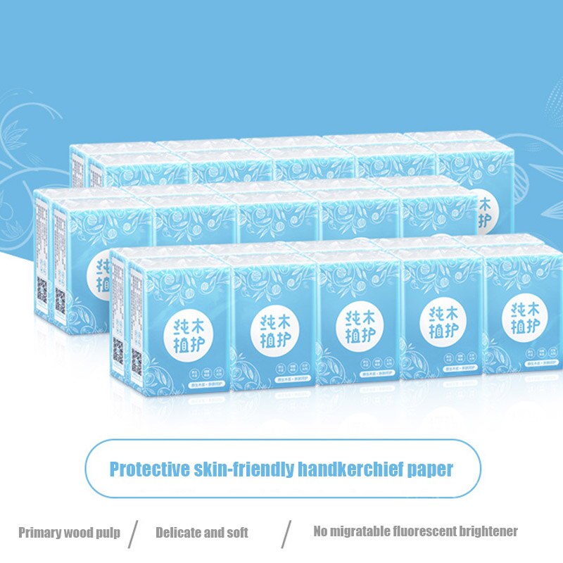 Mini Paper Towel 3-ply Napkin Home Travel Outdoor Portable Soft Tissue FKU66