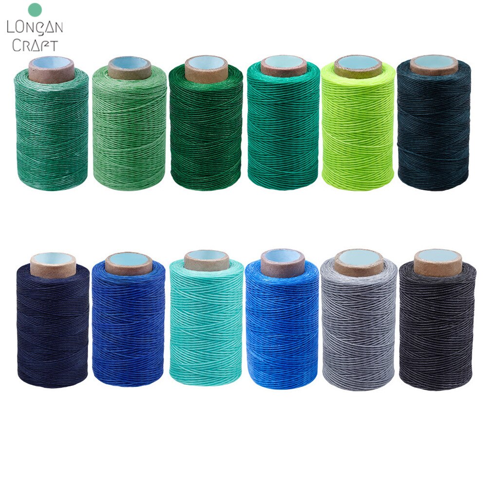 250M 150D Flat Waxed Sewing Line Waxed Thread Leather Waxed Cord For Leather Craft Hand Stitching Tool
