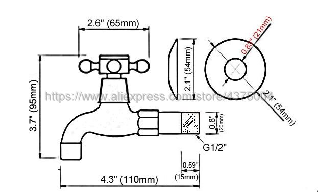 Antieke Bronzen Kruis Handvat Wall Mount Mop Zwembad Water Tap Kraan Enkel Handvat Koud Water Kraan Nav350