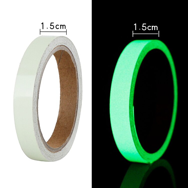 3M Glow In Dark Luminous Tapes Night Vision Wall Sticker Self Adhesive Fluorescent Safety Warning Tape Emergency Stickers: Width 1.5cm
