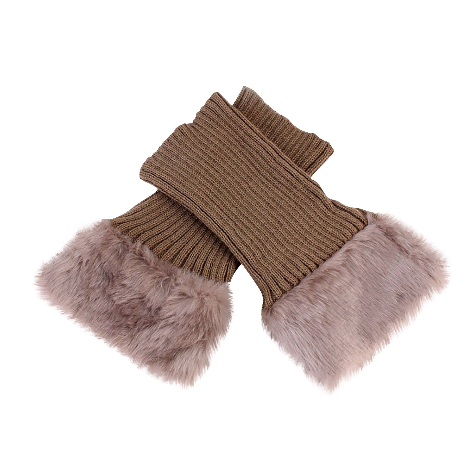 Frauen Mädchen Winter Verdicken Plüsch Stiefel Manschette Rippen Gestrickte Kurze Beinlinge Einfarbig Häkeln Gamaschen Deckel Socken 2 Paare