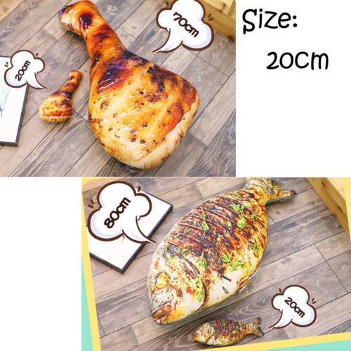 Funny Chic Food Shaped barbecue Novelty Cushion Bedroom Dorm Room Family Room Decorative Pillow