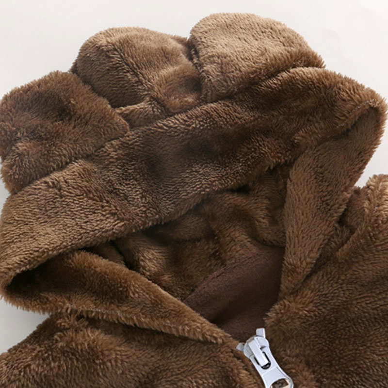 Cappotto caldo invernale giacca per ragazzi cartone animato abbigliamento per bambini ragazza cappotto in lana ragazza bambino felpa con cappuccio manica lunga abbigliamento per bambini 1-4 anni