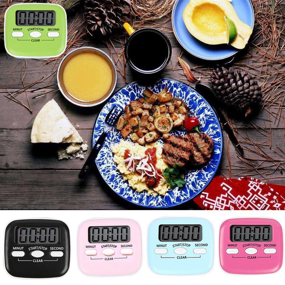 LCD Digital Screen Kitchen Timer Magnetic Cooking Countdown Multifunctional Stopwatch Clock Alarm Tools Temporizador Sleep T9S9