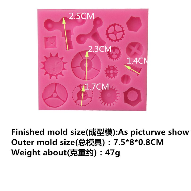 Fantang – moule en silicone, vis d&#39;engrenage, gâteau steampunk, fondant au chocolat, outils matériels de modélisation en silicone