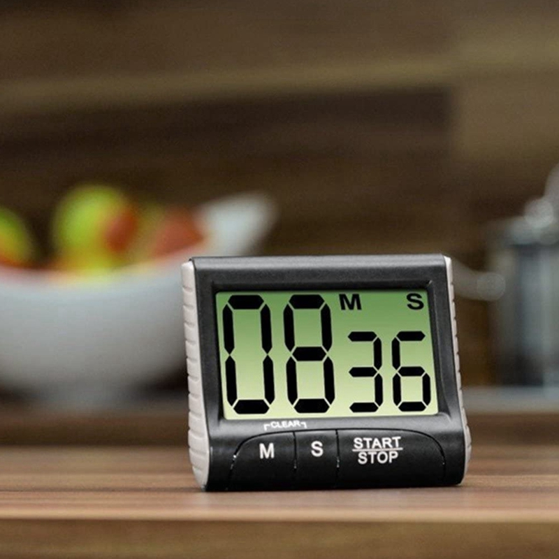 Digital Kitchen Timer Countdown Extra Large Display Strong Magnetic Holder and Retractable Holder