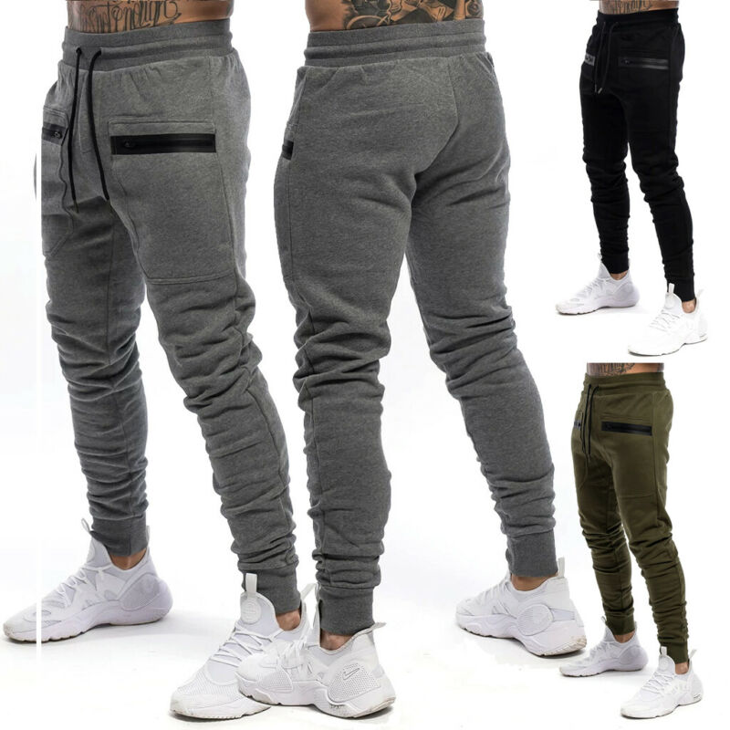 Männer Sport Hosen Lange Hosen Trainingsanzug Fitness Workout Jogger Gym Jogginghose Männlichen Kordelzug Tasche Hosen