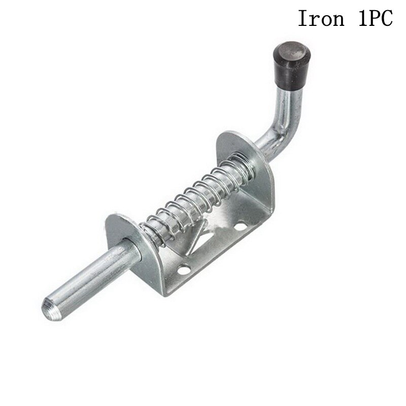 Hoomall 1PC Latch Loaded Metal Security Barrel Bolt Latch 128mm*32mm Silver Tone Spring Latches Door Cabinet Hinges Hardware