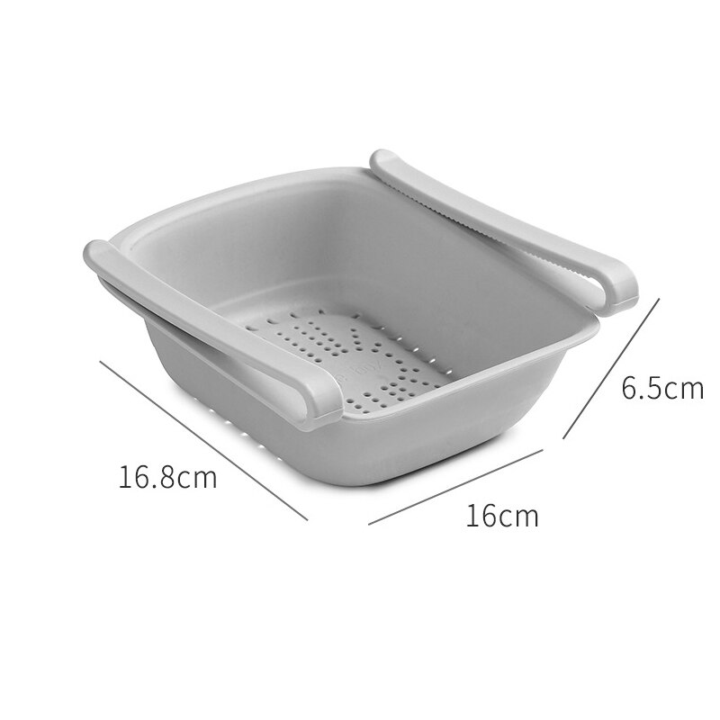 Refrigerator Fresh Keeping Storage Rack Pull-out Clapboard Layer Holder Multifunctional Kitchen Sorting Box LBE: A3016 gray