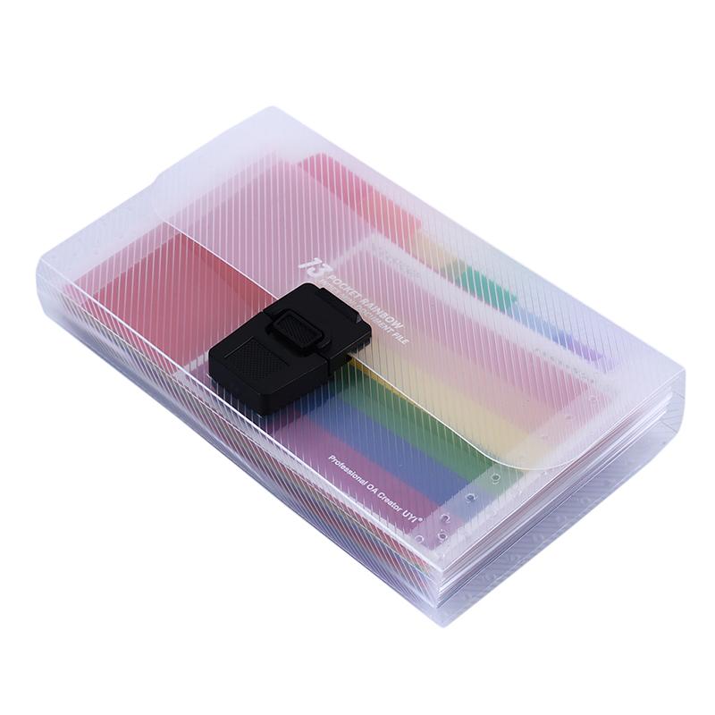 File Pocket Folder A6 Rainbow Organ Bag Data File Folder File Bag Storage Portable Bag