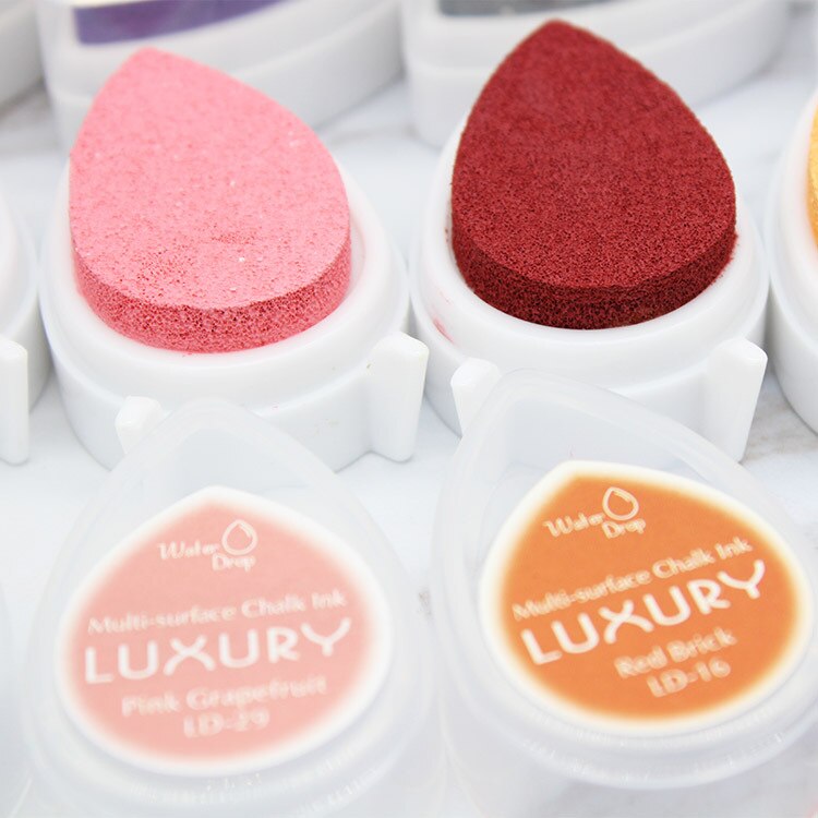 40 Colors Water Droplet Stamp Ink Pad Oil Water Finger Printing Inkpad